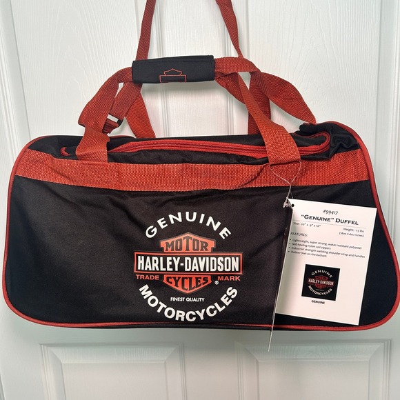 Harley-Davidson Other - Genuine Harley-Davidson Logo Duffel Bag‎ 99417 Black/Orange 20" x 9" x 10" NEW